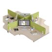 Écran de séparation acoustique pour bureau (sans support de fixation) - L120 x H43 cm - vert chartreux